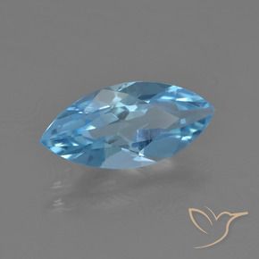 Topaze Bleu Suisse naturelle Marquise, 3.25 ct, VS