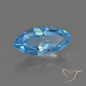 Topaze Bleu Suisse naturelle Marquise, 3.65 ct, VS