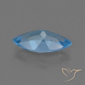 Topaze Bleu Suisse naturelle Marquise, 3.65 ct, VS