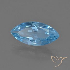 Topaze Bleu ciel naturelle Marquise, 3.56 ct, VS