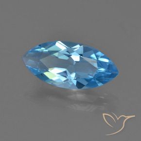 Topaze Bleu Suisse naturelle Marquise, 3.22 ct, VS