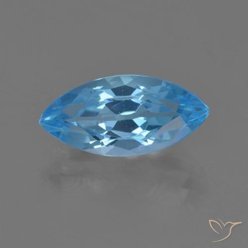 4.05ct Naturel Bleu Suisse Topaze, Marquise, VS