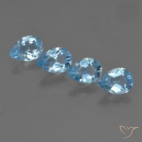 2.72ctw Naturel Bleu ciel Topaze, En forme de poire, VS