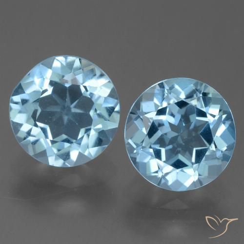 4.79ctw Naturel Bleu ciel Topaze, Tour, VVS-VS