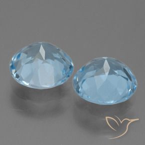 Achetez naturel 4,19ct bleue topaze gems, coupe roude, en provenance brésil chez gemselect. en stock, livraison internationale!