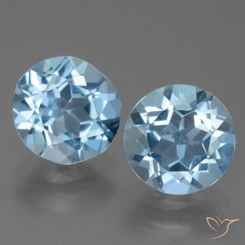 4.31ctw Naturel Bleu ciel Topaze, Tour, VS