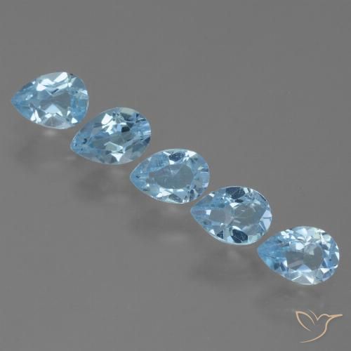 2.73ctw Naturel Bleu ciel Topaze, En forme de poire, VS