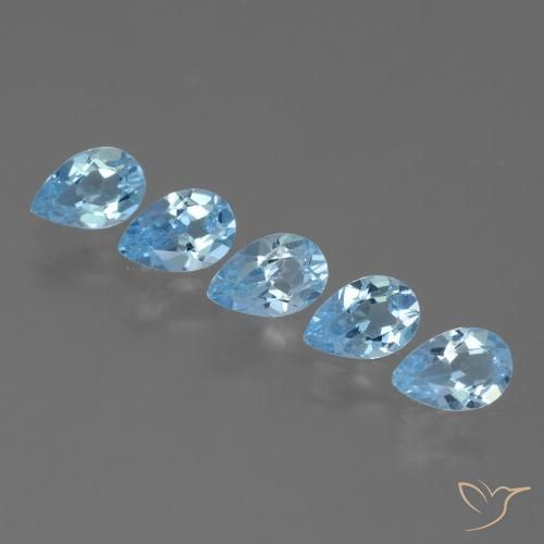 2.28ctw Naturel Bleu ciel Topaze, En forme de poire, VS