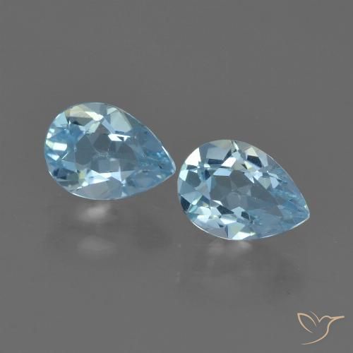 1.66ctw Naturel Bleu ciel Topaze, En forme de poire, VS