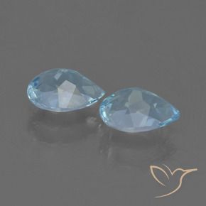 Shop natural 1.66ct Bleu ciel Topaze gems, En forme de poire, from Brésil at GemSelect. In stock, global shipping!