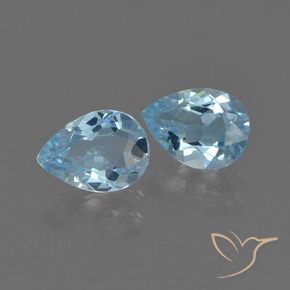Shop natural 1.66ct Bleu ciel Topaze gems, En forme de poire, from Brésil at GemSelect. In stock, global shipping!