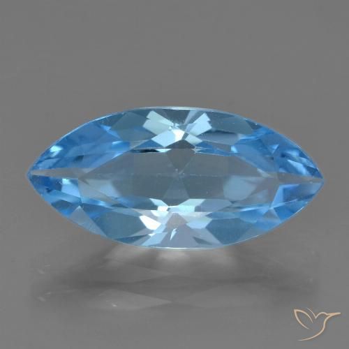 3.56ct Naturel Bleu Suisse Topaze, Marquise, VS