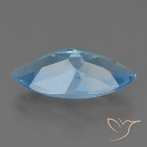 Topaze Bleu Suisse naturelle Marquise, 3.66 ct, VS