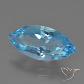 Topaze Bleu ciel naturelle Marquise, 3.51 ct, VS