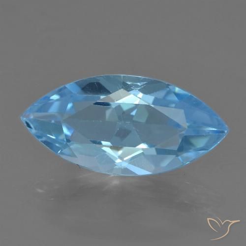 3.78ct Naturel Bleu Suisse Topaze, Marquise, VS