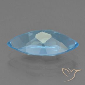 Topaze Bleu Suisse naturelle Marquise, 3.62 ct, VVS-VS