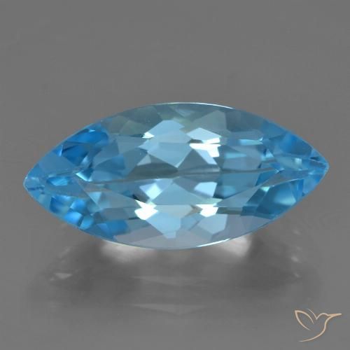 4.28ct Naturel Bleu Suisse Topaze, Marquise, VS