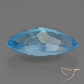 Topaze Bleu Suisse naturelle Marquise, 4.28 ct, VS
