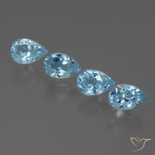 2.41ctw Naturel Bleu Suisse Topaze, En forme de poire, VS