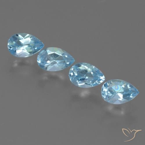 2.02ctw Naturel Bleu ciel Topaze, En forme de poire, VS