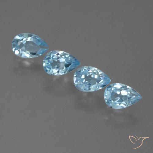 2.36ctw Naturel Bleu ciel Topaze, En forme de poire, VS