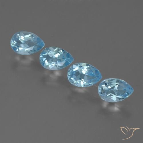 2.29ctw Naturel Bleu ciel Topaze, En forme de poire, VS