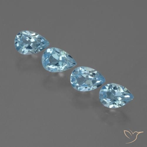 2.29ctw Naturel Bleu ciel Topaze, En forme de poire, VS