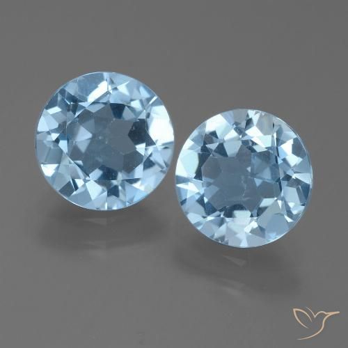 4.17ctw Naturel Bleu ciel Topaze, Tour, VS