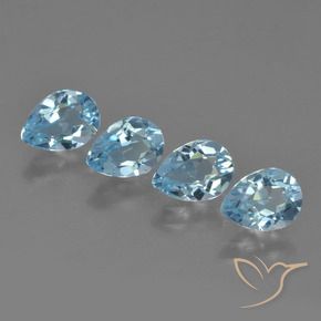 Shop natural 3.38ct Bleu ciel Topaze gems, En forme de poire, from Brésil at GemSelect. In stock, global shipping!