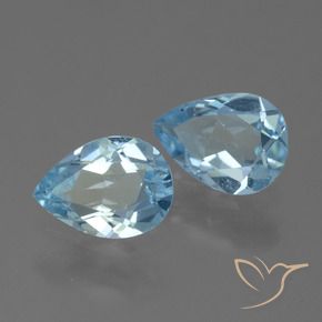 Shop natural 1.38ct Bleu ciel Topaze gems, En forme de poire, from Brésil at GemSelect. In stock, global shipping!