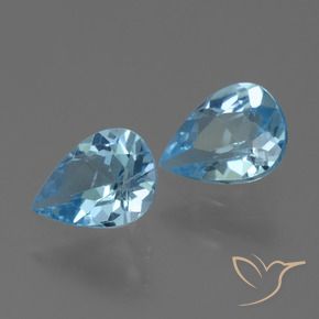 Shop natural 1.47ct Bleu ciel Topaze gems, En forme de poire, from Brésil at GemSelect. In stock, global shipping!