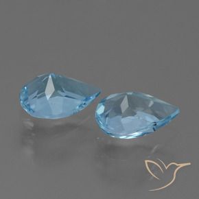 Shop natural 1.47ct Bleu ciel Topaze gems, En forme de poire, from Brésil at GemSelect. In stock, global shipping!