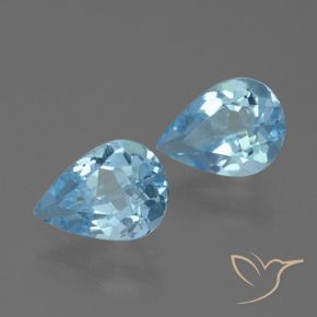 Shop natural 1.44ct Bleu Suisse Topaze gems, En forme de poire, from Brésil at GemSelect. In stock, global shipping!