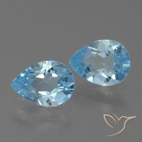 Shop natural 1.56ct Bleu ciel Topaze gems, En forme de poire, from Brésil at GemSelect. In stock, global shipping!