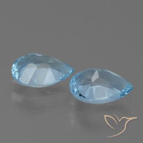 Shop natural 1.56ct Bleu ciel Topaze gems, En forme de poire, from Brésil at GemSelect. In stock, global shipping!