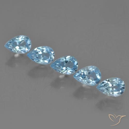 Shop natural 3.23ct Bleu ciel Topaze gems, En forme de poire, from Brésil at GemSelect. In stock, global shipping!