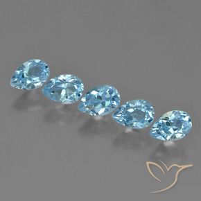 Shop natural 2.91ct Bleu ciel Topaze gems, En forme de poire, from Brésil at GemSelect. In stock, global shipping!