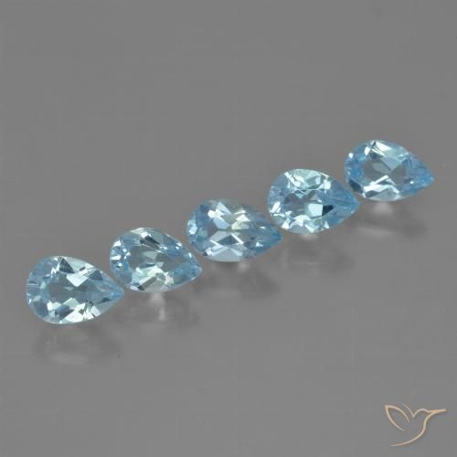 2.27ctw Naturel Bleu ciel Topaze, En forme de poire, VS