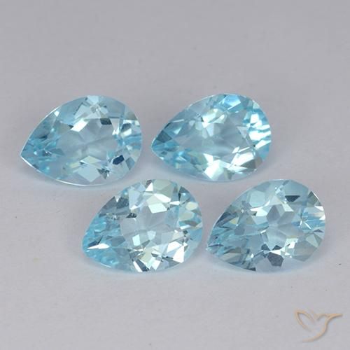 Shop natural 3.26ct Bleu ciel Topaze gems, En forme de poire, from Brésil at GemSelect. In stock, global shipping!