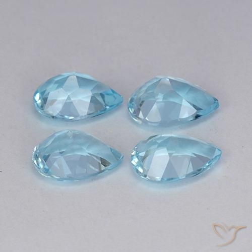 Shop natural 3.26ct Bleu ciel Topaze gems, En forme de poire, from Brésil at GemSelect. In stock, global shipping!