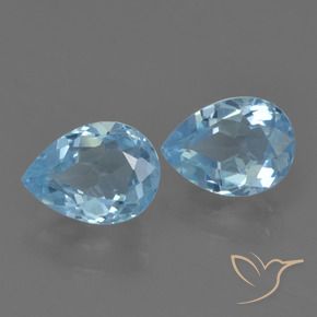 Shop natural 1.78ct Bleu Suisse Topaze gems, En forme de poire, from Brésil at GemSelect. In stock, global shipping!