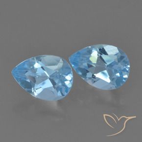 Shop natural 1.75ct Bleu Suisse Topaze gems, En forme de poire, from Brésil at GemSelect. In stock, global shipping!
