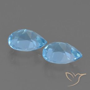 Shop natural 1.75ct Bleu Suisse Topaze gems, En forme de poire, from Brésil at GemSelect. In stock, global shipping!