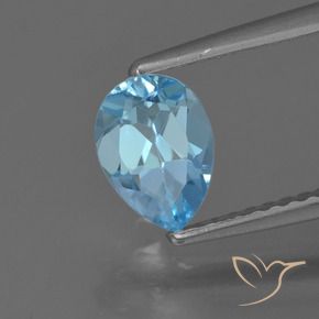 Topaze Bleu Suisse naturelle En forme de poire, 0.86 ct, VS