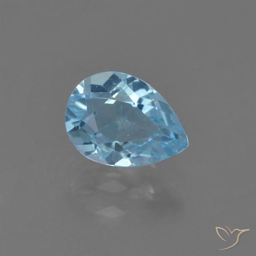 0.92ct Naturel Bleu ciel Topaze, En forme de poire, VS