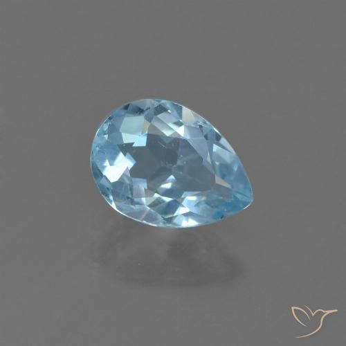 0.86ct Naturel Bleu ciel Topaze, En forme de poire, VS
