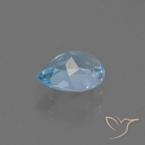 Topaze Bleu ciel naturelle En forme de poire, 0.86 ct, VS