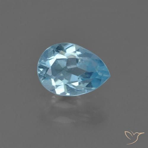 0.88ct Naturel Bleu Suisse Topaze, En forme de poire, VS