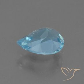 Topaze Bleu Suisse naturelle En forme de poire, 0.85 ct, VS
