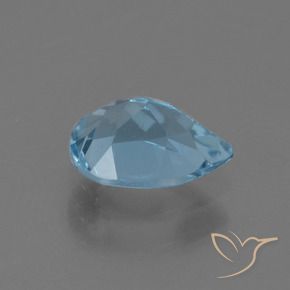 Topaze Bleu Suisse naturelle En forme de poire, 0.91 ct, VS